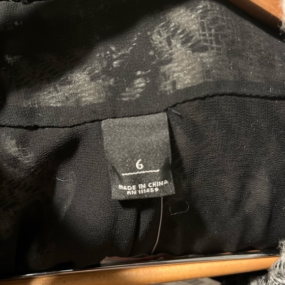 White House black-market houndstooth black and white tweed jacket - Picture 5 of 6